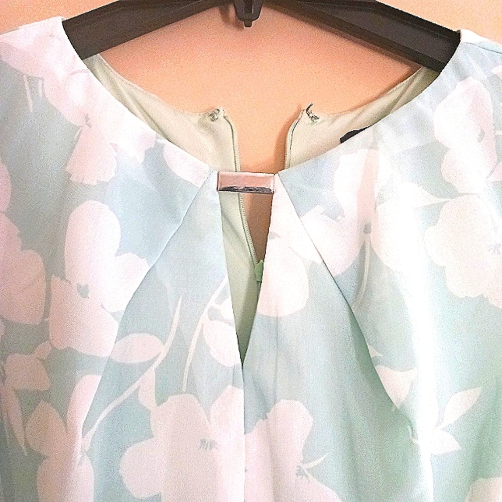 R&K Mint Green & White Floral Maxidress - Picture 2 of 7